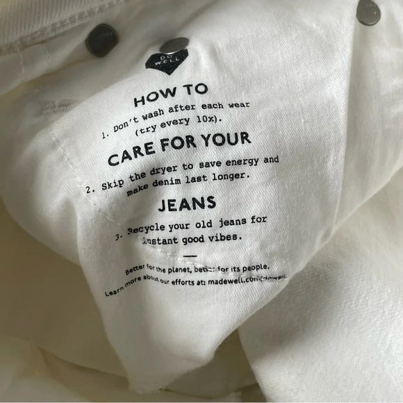 New! Madewell The Perfect Vintage Jeans in Tile White 18907 - Picture 16 of 16